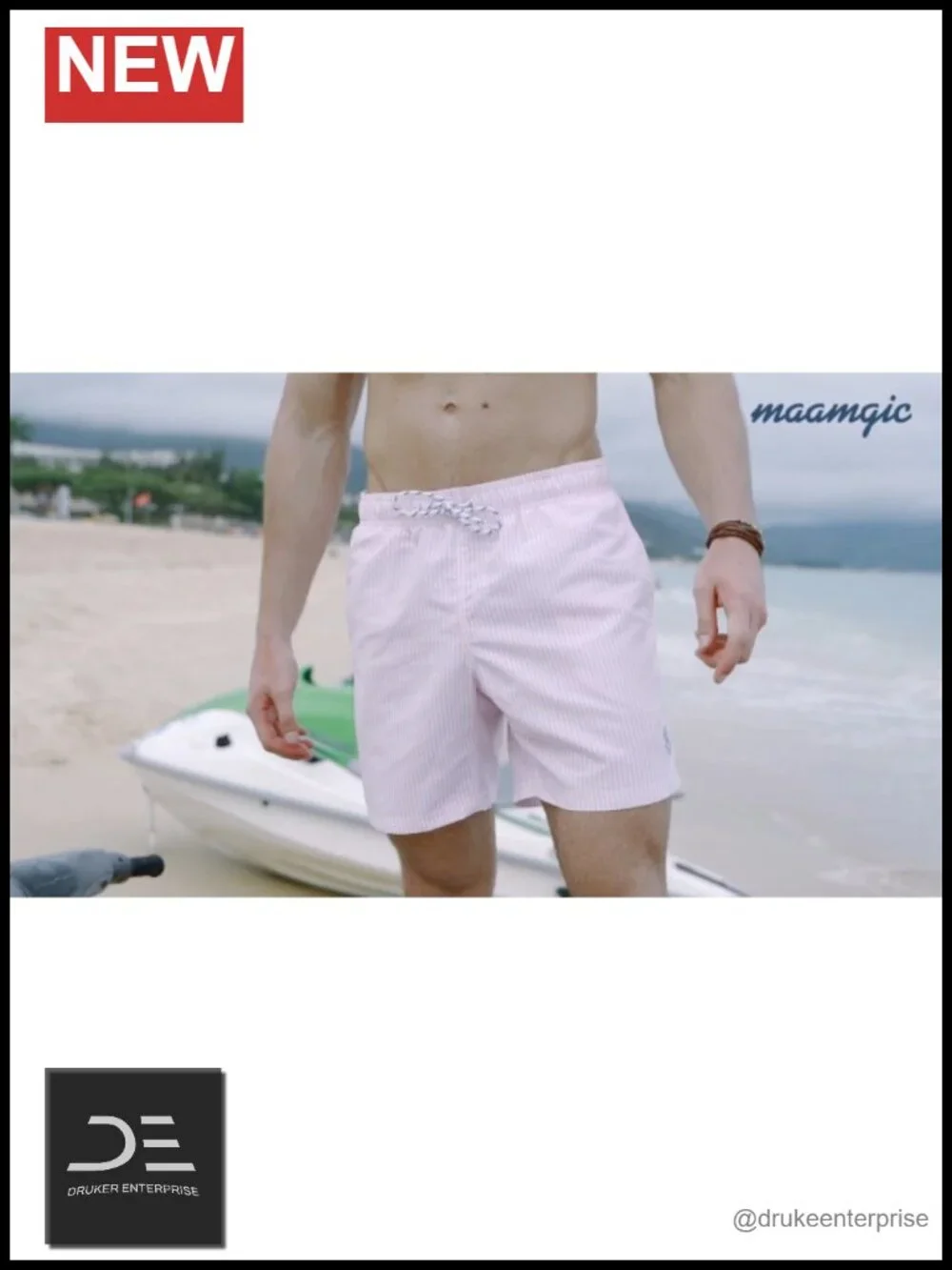 Men's Quick Dry Swim Trunks with Pockets 7 Inch